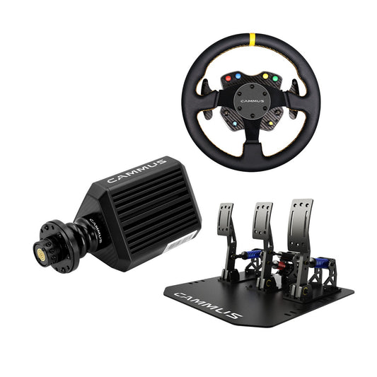 CAMMUS BUNDLE LP8 | Sim racing Direct drive base LP8 + Steering wheel GT + Pedals LC 100