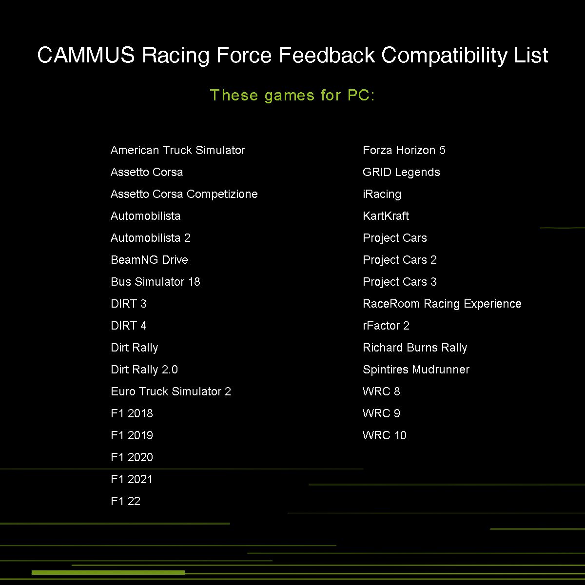 CAMMUS | Direct drive base sim racing Cammus WB15